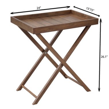 Bee &amp; Willow&trade; Wood Tray Table in Walnut. View a larger version of this product image.
