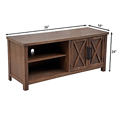 Bee &amp; Willow&trade; Crossey TV Stand in Walnut. View a larger version of this product image.