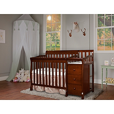 Dream On Me Jayden 4-in-1 Mini Convertible Crib and Changer in Espresso. View a larger version of this product image.