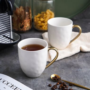 Stone Lain Gold Rim 16-Piece Dinnerware Set in White/Gold. View a larger version of this product image.