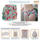 Alternate image 2 for smart bottoms&reg; Too Smart Floral Diaper Cover in Blue