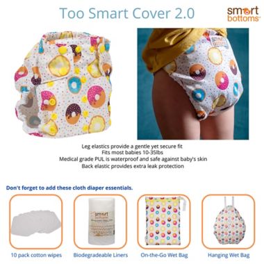 smart bottoms&reg; Too Smart Sprinkles Diaper Cover in White. View a larger version of this product image.