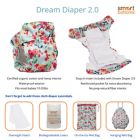 Alternate image 3 for smart bottoms&reg; Dream 2.0 Floral Cloth Diaper in Aqua