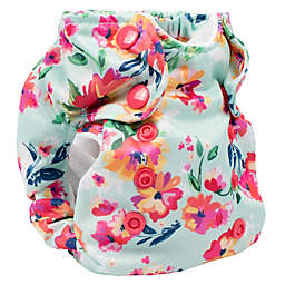 smart bottoms® Born Smart 2.0 Floral Cloth Diaper in Aqua