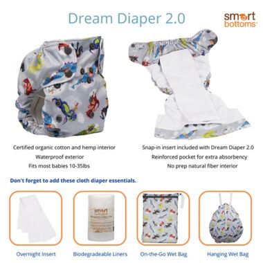 smart bottoms&reg; Dream 2.0 Dragon Cloth Diaper. View a larger version of this product image.