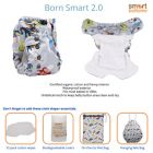 Alternate image 2 for smart bottoms&reg; Born Smart 2.0 Dragon Cloth Diaper