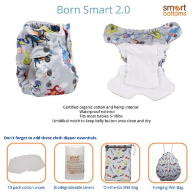 smart bottoms&reg; Born Smart 2.0 Dragon Cloth Diaper. View a larger version of this product image.