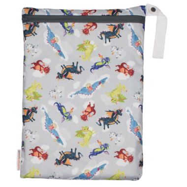 smart bottoms&reg; Dragon Dreams On-The-Go Wet Bag in Grey. View a larger version of this product image.