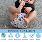 Alternate image 4 for smart bottoms&reg; Dream 2.0 Floral Cloth Diaper in Aqua