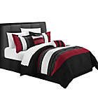 Alternate image 2 for Chic Home Coralie 10-Piece Queen Comforter Set in Black
