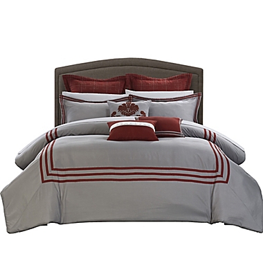 Details about   Chic Home Cosmo Red King 8 pc Embroidered Comforter Set 