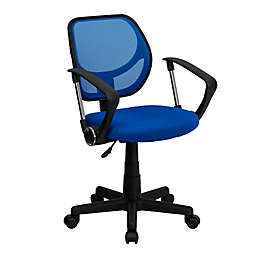 Flash Furniture Mesh Low Back Swivel Task Chair in Blue