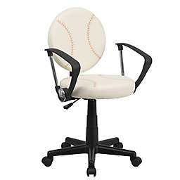 Flash Furniture Sports Task Chair in Brown/Cream
