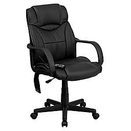 Flash Furniture High-Back Massaging Executive Office Chair in Black