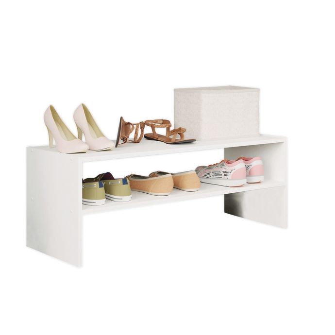 Simply Essential ™ 2Tier Shoe Stacker in White Bed Bath and Beyond Canada