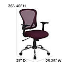 Alternate image 2 for Flash Furniture Mid-Back Mesh Seat Task Chair in Burgundy