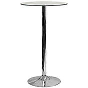 Flash Furniture 23.5-Inch Round Glass Table in Chrome