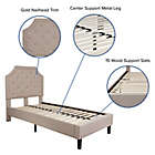 Alternate image 4 for Flash Furniture Brighton Twin Upholstered Platform Bed in Beige