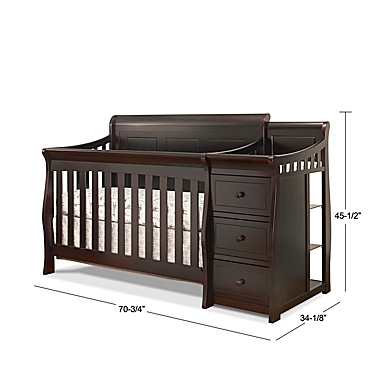 Sorelle Princeton Elite Panel Crib and Changer in Espresso. View a larger version of this product image.