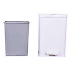 Alternate image 0 for Simply Essential&trade; 2.25-Gallon Rectangle Step Trash Can in White/Grey