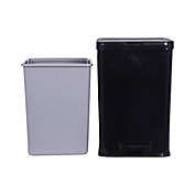 Simply Essential&trade; 2.25-Gallon Rectangle Step Trash Can in Black/Grey