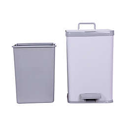 Simply Essential™ 2.25-Gallon Rectangle Step Trash Can in Grey