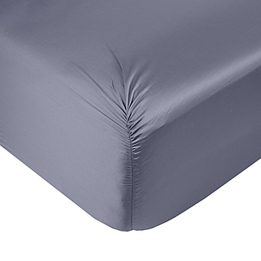 Nestwell&trade; Cotton Sateen 400-Thread-Count Queen Fitted Sheet in Folkstone Grey. View a larger version of this product image.