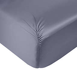 Nestwell&trade; Cotton Sateen 400-Thread-Count Twin XL Fitted Sheet in Folkstone Grey