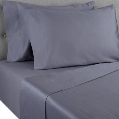 Nestwell&trade; Cotton Sateen 400-Thread-Count Queen Flat Sheet in Folkstone Grey