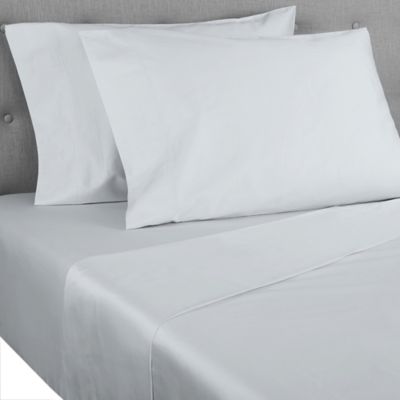 Nestwell&trade; Cotton Sateen 400-Thread-Count Queen Flat Sheet in Illusion Blue