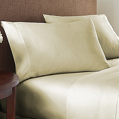 Nestwell&trade; Cotton Sateen 400-Thread-Count King Fitted Sheet in Oatmeal. View a larger version of this product image.