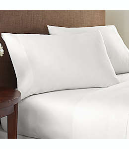 Sábana plana individual de algodón NestWell™ de 400 hilos color blanco brillante