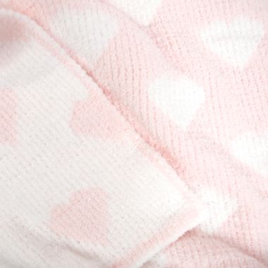 Tadpoles Heart Chenille Blanket in Blush. View a larger version of this product image.