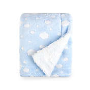 Tadpoles Cloud Plush Blanket in Blue