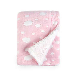 Tadpoles Cloud Plush Blanket in Pink