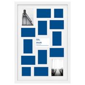 Simply Essential&trade; Gallery 15-Photo Collage Matted Wood Wall Frame in White