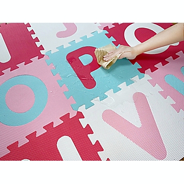 Tadpoles 36-Piece ABC Play Mat Set in Pink/Aqua. View a larger version of this product image.