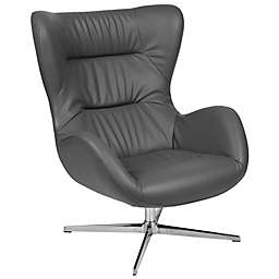 Flash Furniture Faux Leather Wingback Swivel Chair