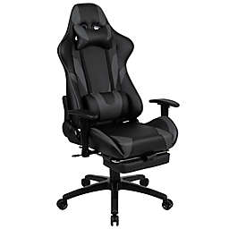 Flash Furniture Reclining Gaming/Office Chair with Footrest in Black/Grey