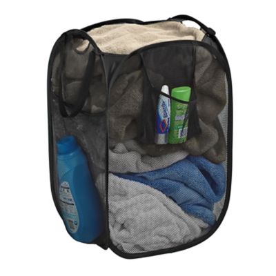 Simply Essential&trade; Mesh Pop-Up Hamper in Black