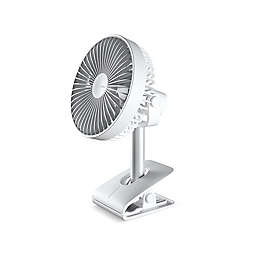 Husssh USB Rechargeable 10-Inch Air Clip-On Fan