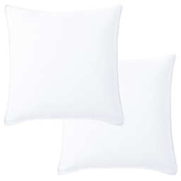 Levtex Home Washed Linen Square Throw Pillow Cover in White (Set of 2)