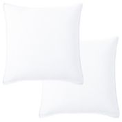 Levtex Home Washed Linen Square Throw Pillow Cover in White (Set of 2)