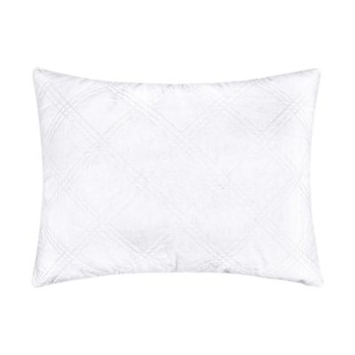 Levtex Home Washed Linen Quilted Standard Pillow Sham in White