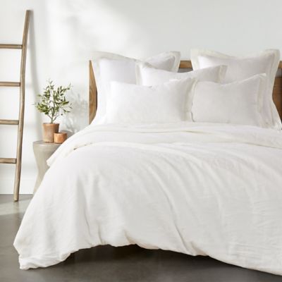 Levtex Home Washed Linen King Duvet Cover in Cream