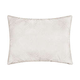 Levtex Home Washed Linen Quilted Standard Pillow Sham in White