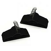 Squared Away&trade; Velvet Slim Suit Hangers in Black with Matte Black Hook (Set of 50)