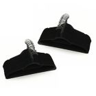 Alternate image 0 for Squared Away&trade; Velvet Slim Suit Hangers in Black with Matte Black Hook (Set of 50)