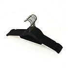 Alternate image 0 for Squared Away&trade; Velvet Slim Shirt Hangers in Black with Matte Black Hook(Set of 12)