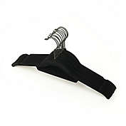 Squared Away&trade; Velvet Slim Shirt Hangers in Black with Matte Black Hook(Set of 12)